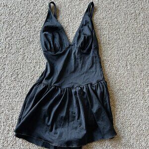 Vintage Givenchy Black Swimsuit Union Made– Size 12 – Elegant One-Piece – Rare